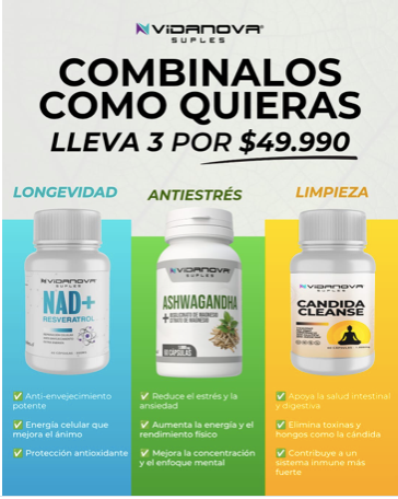 PACK X3 NAD/ASHWAGANDHA/CANDIDA
